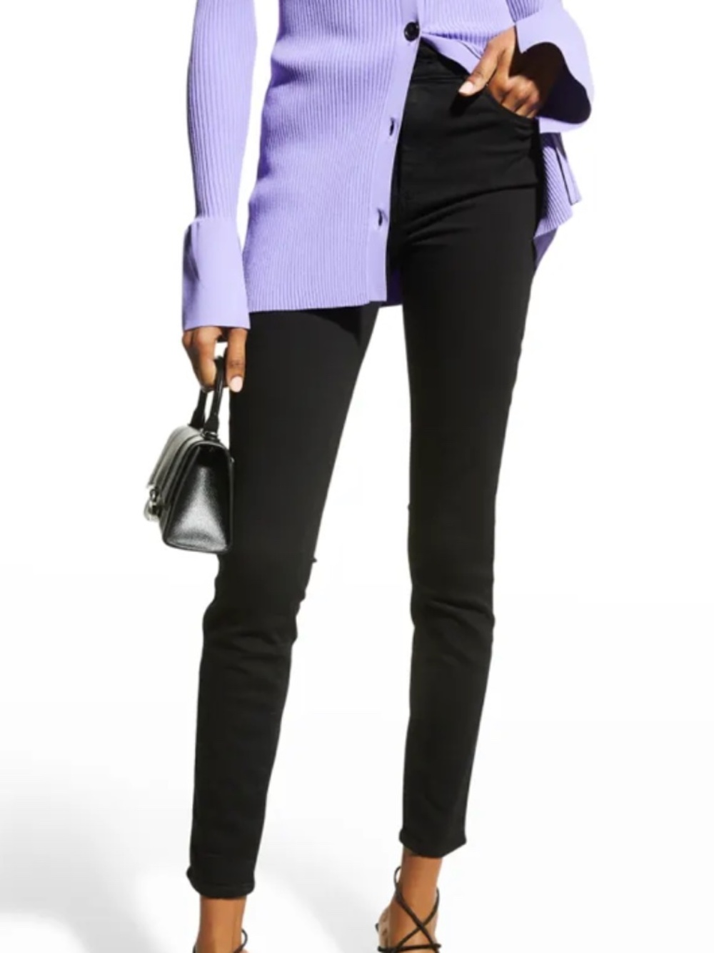 Paige Hoxton Ultra-Skinny Ankle Jeans in Black - Size 27